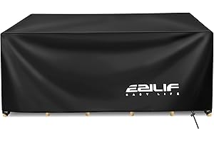 Ezilif Garden Furniture Covers Waterproof, 420D Oxford Garden Furniture Cover, Outdoor Patio/Rattan Furniture Covers Waterproof, Windproof, Anti-UV, Anti-tear for Garden Table Chair Sofa, 170x94x74cm