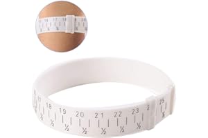TMISHION Medidor de muñeca de plástico, medidor de brazalete de pulsera de plástico Medidor de joyería Herramienta de tamaño de muñeca de 15-25 cm