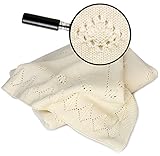 Babydecke Kuscheldecke und Schmusedecke aus 100 % Merino Wolle extra fine 80 x 90 cm - 2