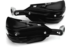 EVOMOSA Motorcycle Handguard Universal 22mm 25mm 28mm Grip Protection Shield Motorcycle Motocross Scooter Windproof Handlebar Handguard Protective Equipment (Black)