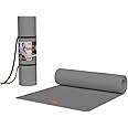 Tynor Yoga Mat TPE, Non-Slip, Eco-Friendly Exercise, Workout & Fitness Mat for Men & Women, Home, Gym & Outdoor Use | Durable, Foldable & Cushioned Support With Carry Bag (Grey, 6MM Thick, 1 Unit)