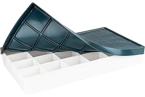 Ideen mit Herz Palette de mélange avec Couvercle | 21,5 x 12,3 x 3 cm | 24 Compartiments | Boîte à Aquarelle Vide | Palette de Peinture Acrylique | pour Le Stockage et Le mélange des Couleurs