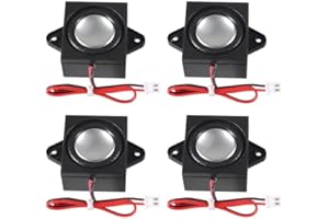 Dweii 4 PCS 4 Ohm 3 Watt Mini Speaker 4ohm 3w Loundspeaker Micro Speaker for Arduino with11mm Line Length JST-PH2.0mm-2 pin Terminal for Small Electronic Projects Advertising Machines LCD TV Monitors