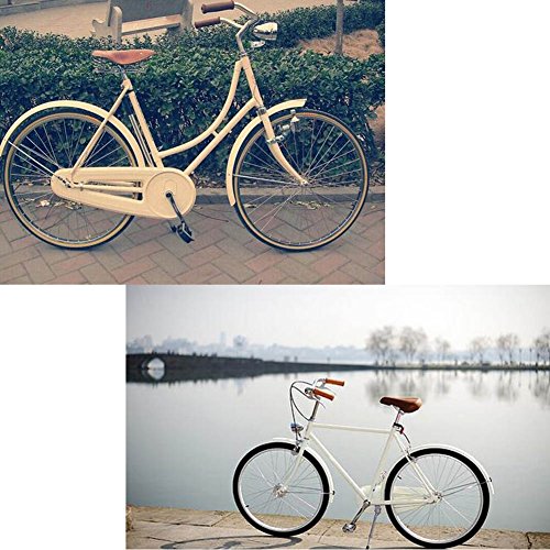 Shsyue®Fahrrad-Frontscheinwerfer, 7 weiße LEDs, Retro-Design, ON/OFF-Schalter, batteriebetrieben - 4