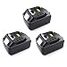 Produktbild 3 Akkus x Für Makita BL1840 196399-0 Lithium-Ionen-Akku / Li-Ion-Akku, 18 V, 4 Ah 4000mAh