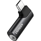 UGREEN USB C Jack Adapter 90 Graders Vinkel Jack till Hörlursadapter med DAC Chip Kompatibel med iPad Mini 6, iPad Pro Air 4,