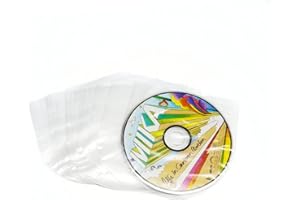 ANDICAGE Bluejanyee 50 piezas CD/DVD interior manga 3 Mil plástico transparente a prueba de polvo antiestático adecuado para almacenamiento y protección de 5 '' SHM-CD MIni LP