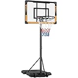 Yaheetech Canestro Basket Esterno Interno Camera Portatile con Colonna Tabellone Canestro Altezza Regolabile