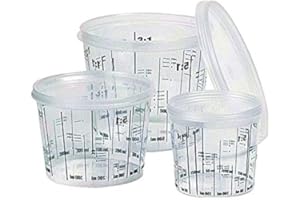 LADY'S LINE ABRA COLOR TAZZA GRADUATA IN PLASTICA UTILIZZO PROFESSIONALE CONSERVAZIONE VERNICI LIQUIDI CARROZZERIA 0,750 lt (Solo Tazza, 10 pz)