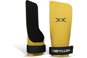 Reyllen® BumbleBee X4 Gymnastic Grips, Fingerless Hand Grips Strengthener for Crossfit, Weightlifting, Powerlifting, Athletes Palm Protection Hand Guards, Unisex Fitness Workout Equipment