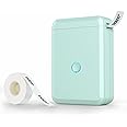 JADENS D110 Label Maker Machine with Tape, Portable Bluetooth Thermal Label Printer for Storage, Office, Home, Organizing, Mini Label Sticker Maker with Multiple Templates, Green