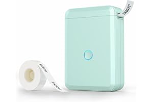 JADENS D110 Label Maker Machine with Tape, Portable Bluetooth Thermal Label Printer for Storage, Office, Home, Organizing, Mini Label Sticker Maker with Multiple Templates, Green