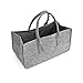 Produktbild MC TREND Korb Tasche Filztasche Filzkorb Kaminholztasche Shopper Zeitungskorb Filz Grau