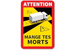 STARMAKER Sticker Mange tes Morts autocollant humour parodie Angle morts non homologué décoratif Vinyle intérieur/extérieur waterproof (1pc 12x18cm)