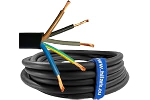 HILARK CABLE TECH Hilark H07RN-F - Cable de goma 5x4mm2 (15 metro, Negro)