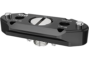 Nitze NATO Rail 3/8" Vis avec Goupille de Positionnement, NATO Rail Compatible avec Pince NATO pour Caméra Cage, Poignée Supérieure NATO, Poignée Latérale NATO, Support de Moniteur - N49D-3/8