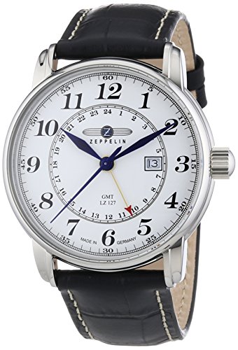 Zeppelin Herren-Armbanduhr XL LZ127 Graf Analog Quarz Leder 76421 Zeppelin Herren-Armbanduhr XL LZ127 Graf Analog Quarz Leder 76421