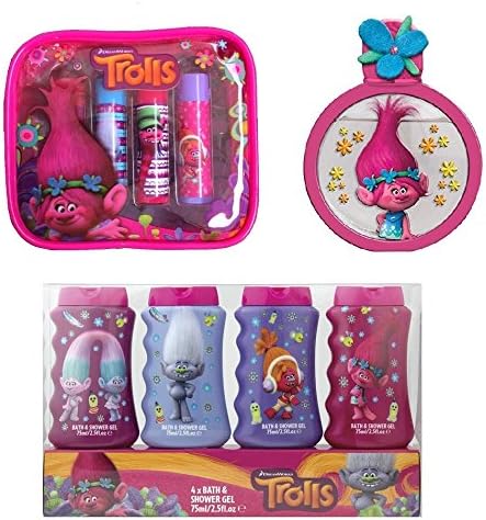 Dreamworks Trolls Kids Perfume, Bath Set &amp; Lip Balm Gift Set Multipack Bundle