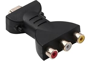 Gruvox Rgb To Hdmi Adapter Hdmi Adapter For Tv Component Connector 1080P High Definition Video Audio Adapter Digital Signal Converter Suitable For Pc, Hdtv, Dvd, Projector