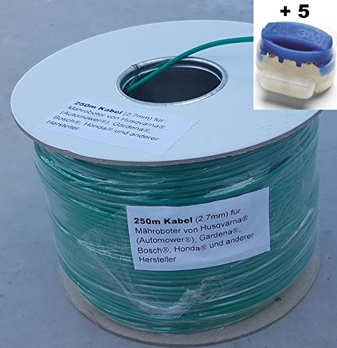 250m Kabel (2,7mm) + 5 Verbinder für Husqvarna Automower / Gardena R40LI R70LI Sileno Sileno+ - 2