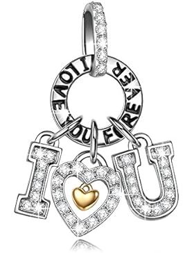 NinaQueen - ILD - Damen-Charm Anhänger 925 Sterling Nickelfrei Beads