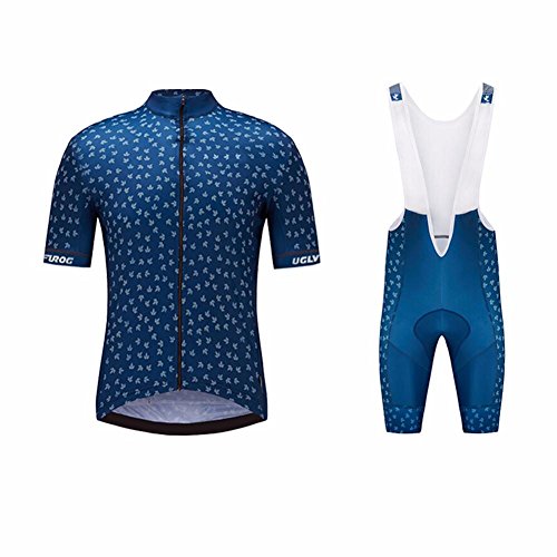 Uglyfrog Bike Wear MTB Racing Team Cycling Jersey Short Sleev+Bib Short Suit Men's Bike Summer Triathlon Clothing Gifts for friend UKDTTZ02