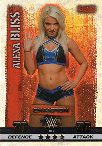 Preisvergleich Produktbild WWE SLAM ATTAX 10 - ALEXA BLISS CHAMPION TRADING CARD - WRESTLING