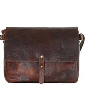 Umhängetasche Businesstasche Schultertasche Laptoptasche Freizeittasche Aktentasche Glatt-Leder Damen Herren