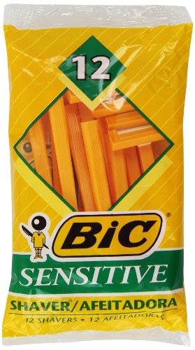 Bic Bic Single Blade Shavers Sensitive Skin, 12 each