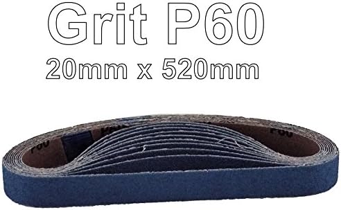 Mirka Mirkon 20mm x 520 mm Sanding Strips / Belt 60 grit - Pk10 For Belt Sander Suited For - Automotive Refinishing/Construction &amp; Decoration/Metal Processing/Marine Industry