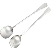 HoxzoDa - Salad Cutlery Set Kitchen Utensils Stainless Steel Spoon Fork 28cm Cutlery Set Table Forks for Kitchen Dining Room