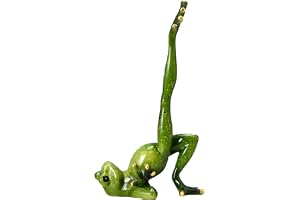 Swtgaah Groda yogafigurer dekoration ca 20 cm hartsfigurer dekoration för hem kontor rum dekoration (enkelben)