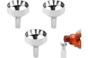 KINDOYO 3 PCS Small Funnels for Filling Bottles - Mini Metal Filling Funnel Aluminum for Wine Pot Small Bottles to Transfer Liquids, Cosmetics, Essential Oils, Perfume, Mouth Diameter 1.8cm