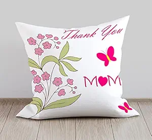 DreamVio Soft Fabric Cushion, Pillow for World's Best Mom,Pyari Mumma,Mummy,Gifts for Mom,Grandma on Birthday's & Mother's Day Color : White Size : 12 x 12 Inch Design 31