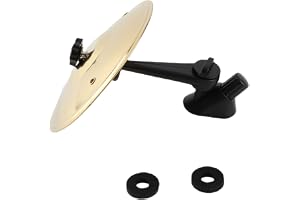 Bil Crash Cymbal Miniatyrtrumma Guld med Justerbar Arm för Ventilfäste | Kompakt slagverk för bilpendling, justerbar vinkel, legering och ABS, säker användning vid stillastående