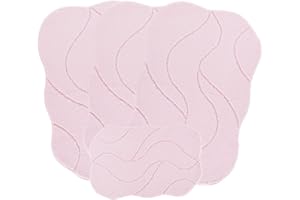 EMMAHOME ROMANY GYPSY CARAVAN MICROFIBER WASHABLE MATS 4pcs SET, 75x125cm - 18mm THICKNESS, Debora (Pink)