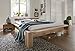 Produktbild XXS® Carlo Balkenbett aus Eichenholz in Öl Finish, Bett in natürlichem Design mit Balkenkopfteil für Ihr Schlafzimmer, Unikat durch Windrisse, 180 x 200 cm