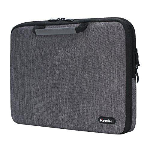 iCozzier 13-13,3 Zoll Notebook Hülle Sleeve Tasche mit Griffen/ Zubehörtasche für 13 Zoll Laptop / Ultrabook / Notebook / Netbook / MacBook – Grau - 6