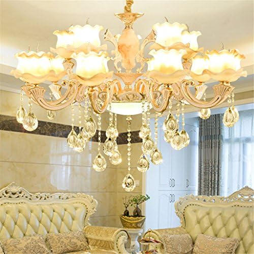 crystal chandelier Pendant Light Simple Zinc alloy Villa living room study bedroom restaurant chandelier,15 HEAD