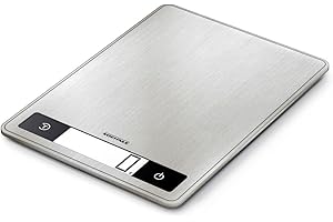 Soehnle Page Profi 200 Balance de cuisine multifonctions compacte & élégante, balance culinaire précision 1 g, pèse aliment jusqu'à 15 kg - acier inoxydable