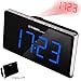 Produktbild TZS First Austria - Radiowecker mit Projektor 1,8 Zoll LED Display | Extra große Blaue Ziffern | 3 Stufen Dimmbar Oder abschaltbar | 10 Senderspeicher | Flexible Tagewahl | Wecker | Projektionswecker