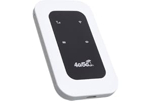 Bärbar USB -modem, 300 Mbps Olåst Mobil Hotspot med SIM -kortplats, Stöd 10 Enheter, 2100mAh Laddningsbart Batteri