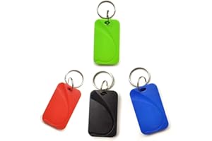 GÉNÉRIQUE Lot de Badges RFID 13.56 MHz – UID Modifiables | Clonage Badge Immeuble/Bureau | Étanche IP67 | Programmation Android NFC + MCT | Compatible Mifare (4, multicolore)