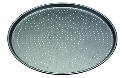 Kitchen Craft KCMCCB14 Master Class - Crusty Bake Plaque à Pizza Acier/Carbone Gris 32 x 32 x 22 cm