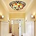 Produktbild Vintage Tiffany Deckenleuchte Schöne Deckenleuchte Im Tiffany Stil Deckenlampe Jugendstil Tiffany-Lampen Gang Beleuchtet Porch Light Corridor Leuchten Badezimmer Balkon Farbe Glas Lampenschirm Ø50cm