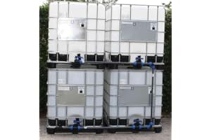 TÄSLER - INDUSTRIEVERPACKUNGEN Tankverbindung DN50 BLOCK4 32mm - für 4 bereits vorhandene 1000L IBC Regenwasser Tanks