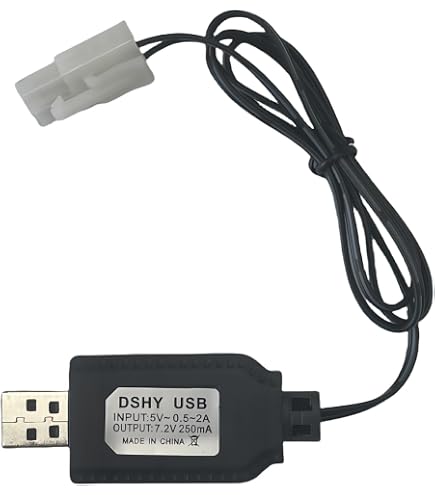 Aliwisdom USB Chargeur Câble RC Universel avec connecteur SM-2P Plug pour NIMH/NICD Batterie (4-8S) 4.8V 6V 7.2V 8.4V 9.6V, Compatible Voiture RC Bateau Drone Avions RC (6V Aliwisdom USB Chargeur Câble RC Universel avec connecteur SM-2P Plug pour NIMH/NICD Batterie (4-8S) 4.8V 6V 7.2V 8.4V 9.6V, Compatible Voiture RC Bateau Drone Avions RC (6V