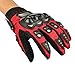 Produktbild yihengya Yihya Ein Paar Volle Finger-Handschuhe Fäustlinge Motorrad-Motorrad Moto-Cross Dreckiges Fahrrad Atmungsaktiv Handschuhe für Sport im Freien Racing Radfahren - red - L