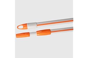 La Briantina Manico Telescopico Stripe in Acciaio – Estensibile da 86 a 150 cm, Filetto Italiano e Impugnatura Antiscivolo – per Scope e Attrezzi per la Pulizia