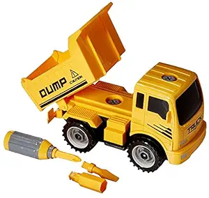 Toys Bhoomi 2-in-1 Friction Powered Take-A-Part Construction Vehicle Dump Truck Playset